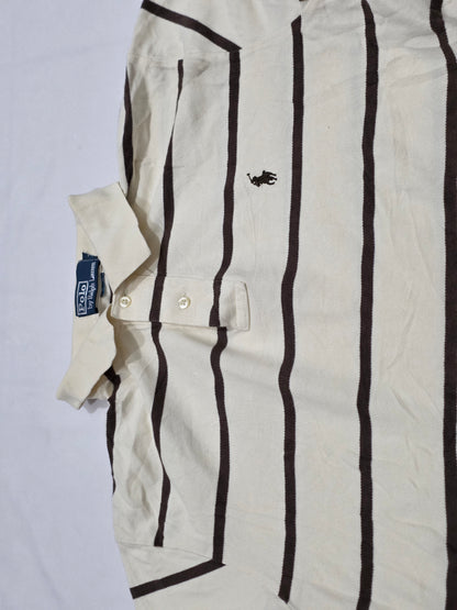 Playera Polo Ralph Lauren Mediana M Beige Linea Cafe (Usado)