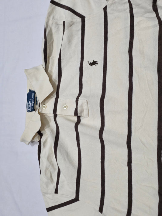 Playera Polo Ralph Lauren Mediana M Beige Linea Cafe (Usado)
