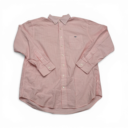 Camisa Vineyard Vines Grande L Classic Fit Lineas Rosa (Usado)