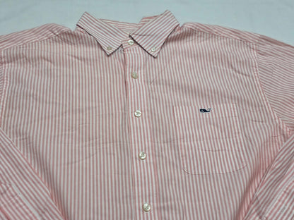 Camisa Vineyard Vines Grande L Classic Fit Lineas Rosa (Usado)