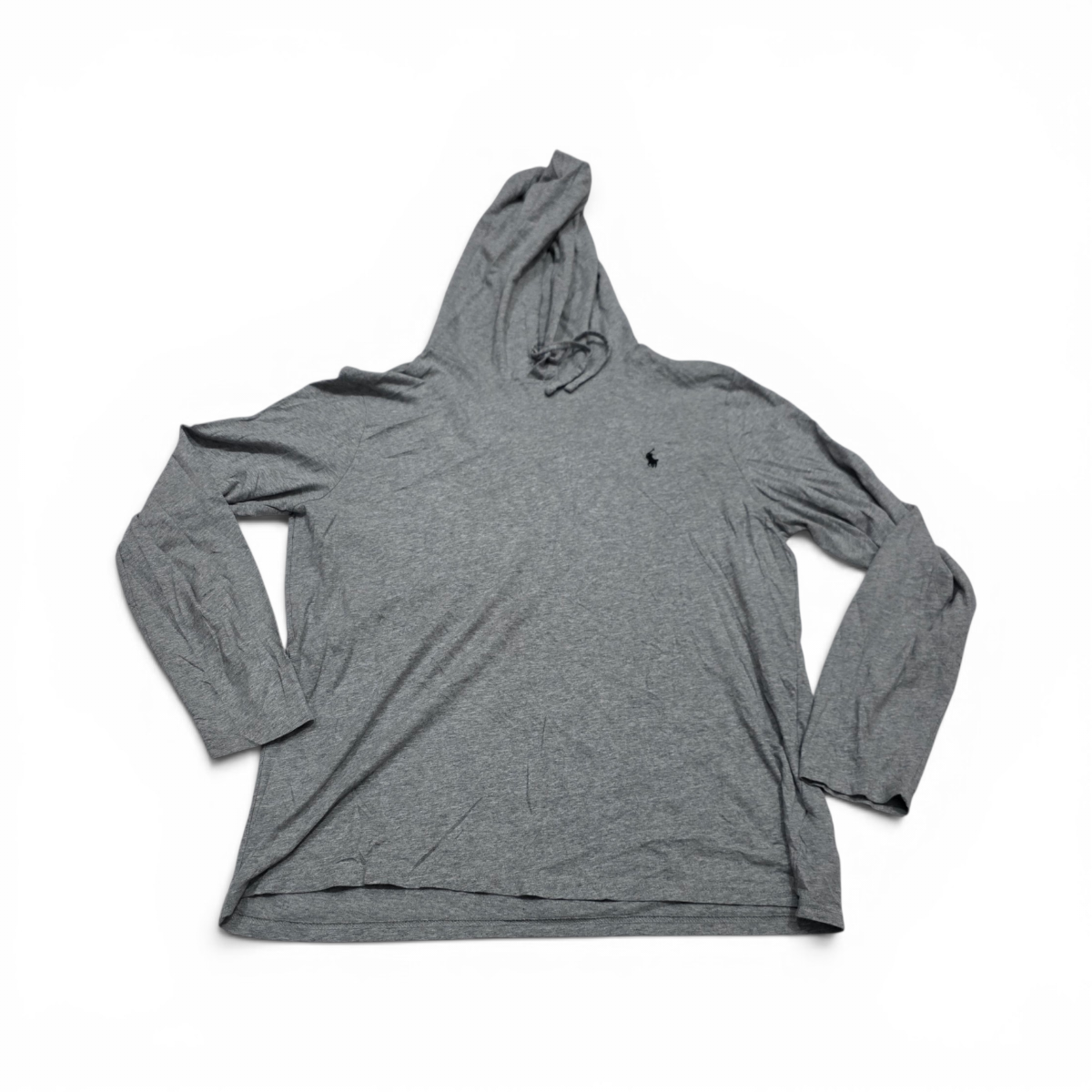Playera Con Gorro Ralph Lauren Grande L Gris Pony Negro (Usado)