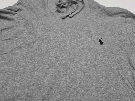 Playera Con Gorro Ralph Lauren Grande L Gris Pony Negro (Usado)