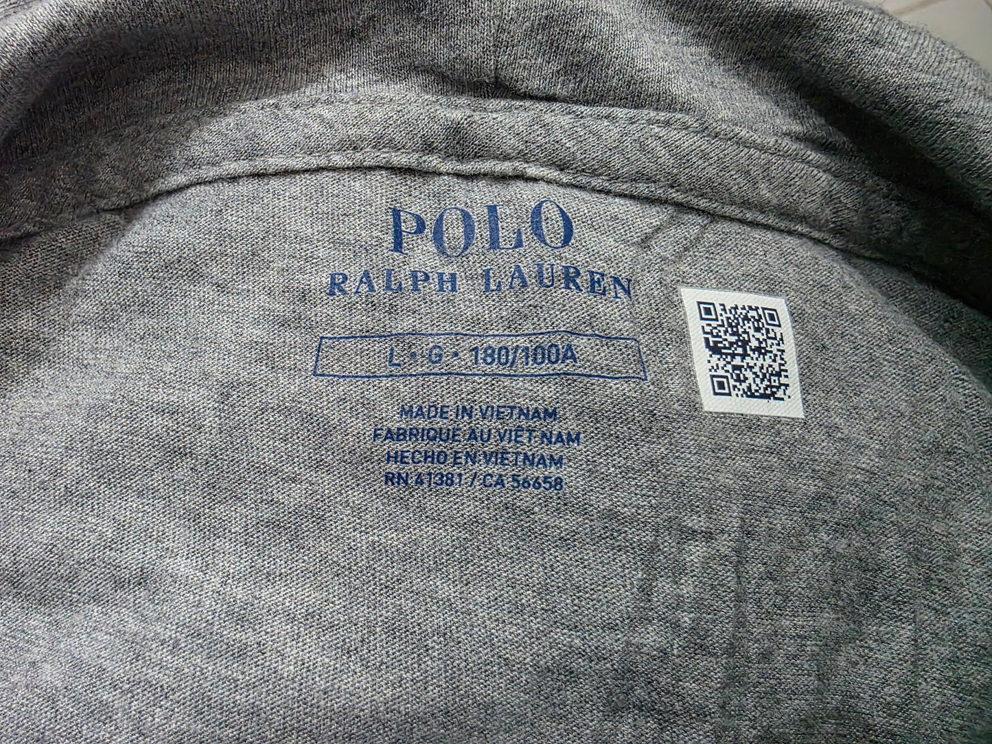 Playera Con Gorro Ralph Lauren Grande L Gris Pony Negro (Usado)