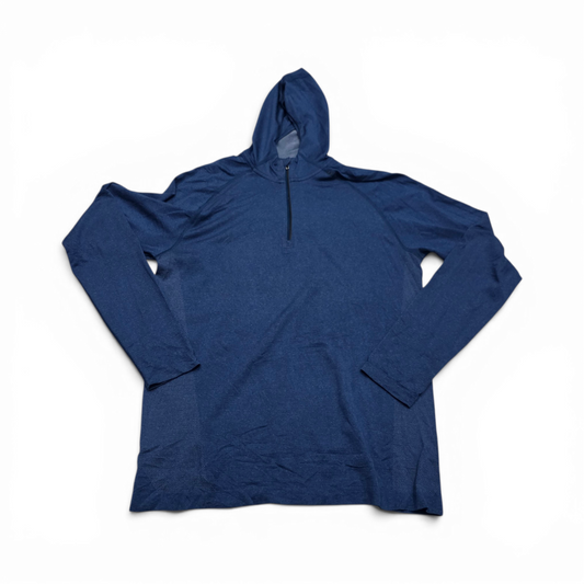 Playera Con Gorro Lululemon Grande L Azul Manga Larga (Usado)