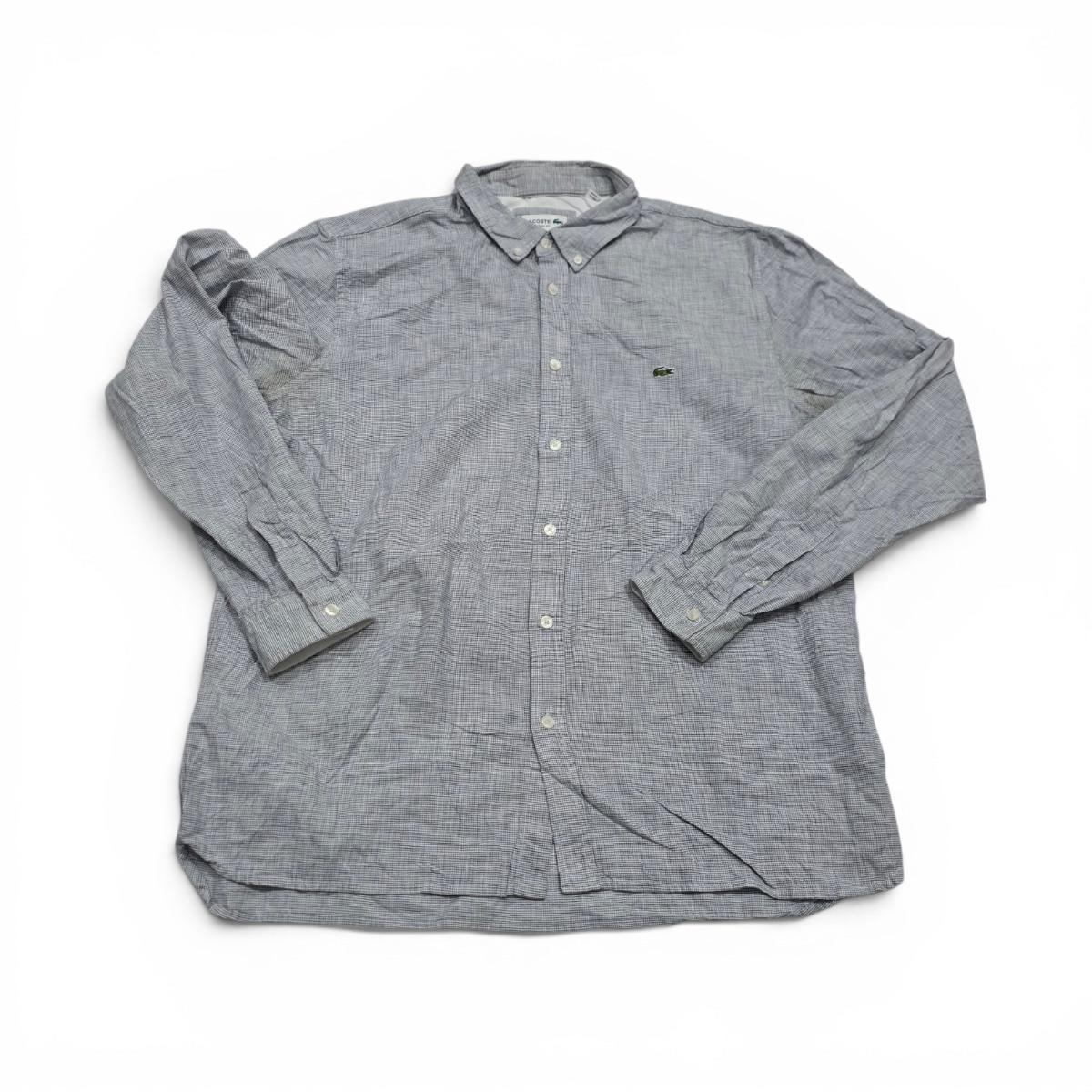 Camisa Lacoste Xgrande Slimfit Gris (Usado)