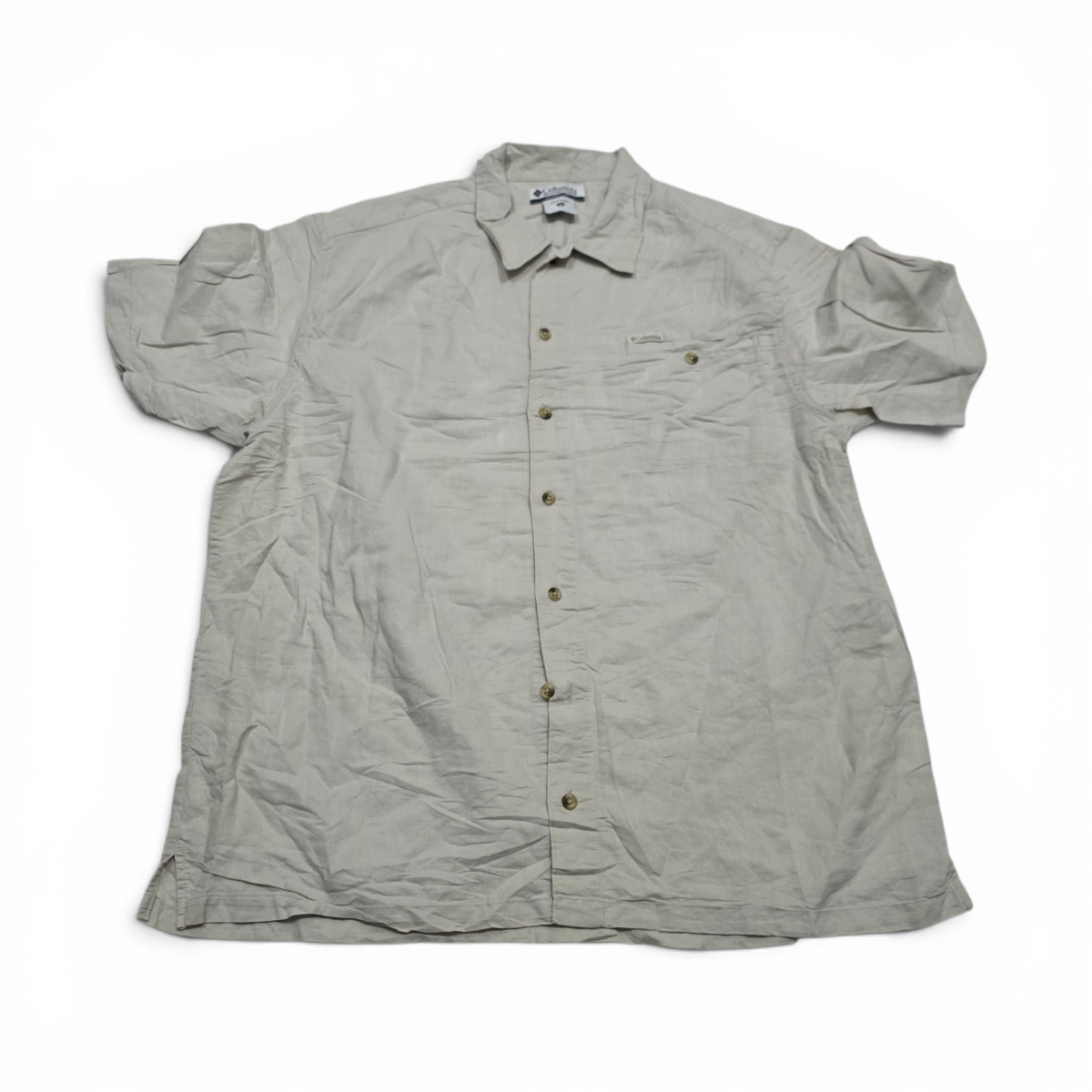 Camisa Columbia Xgrande Xl Caqui Manga Corta (Usado)