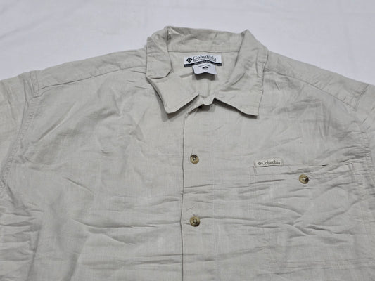 Camisa Columbia Xgrande Xl Caqui Manga Corta (Usado)