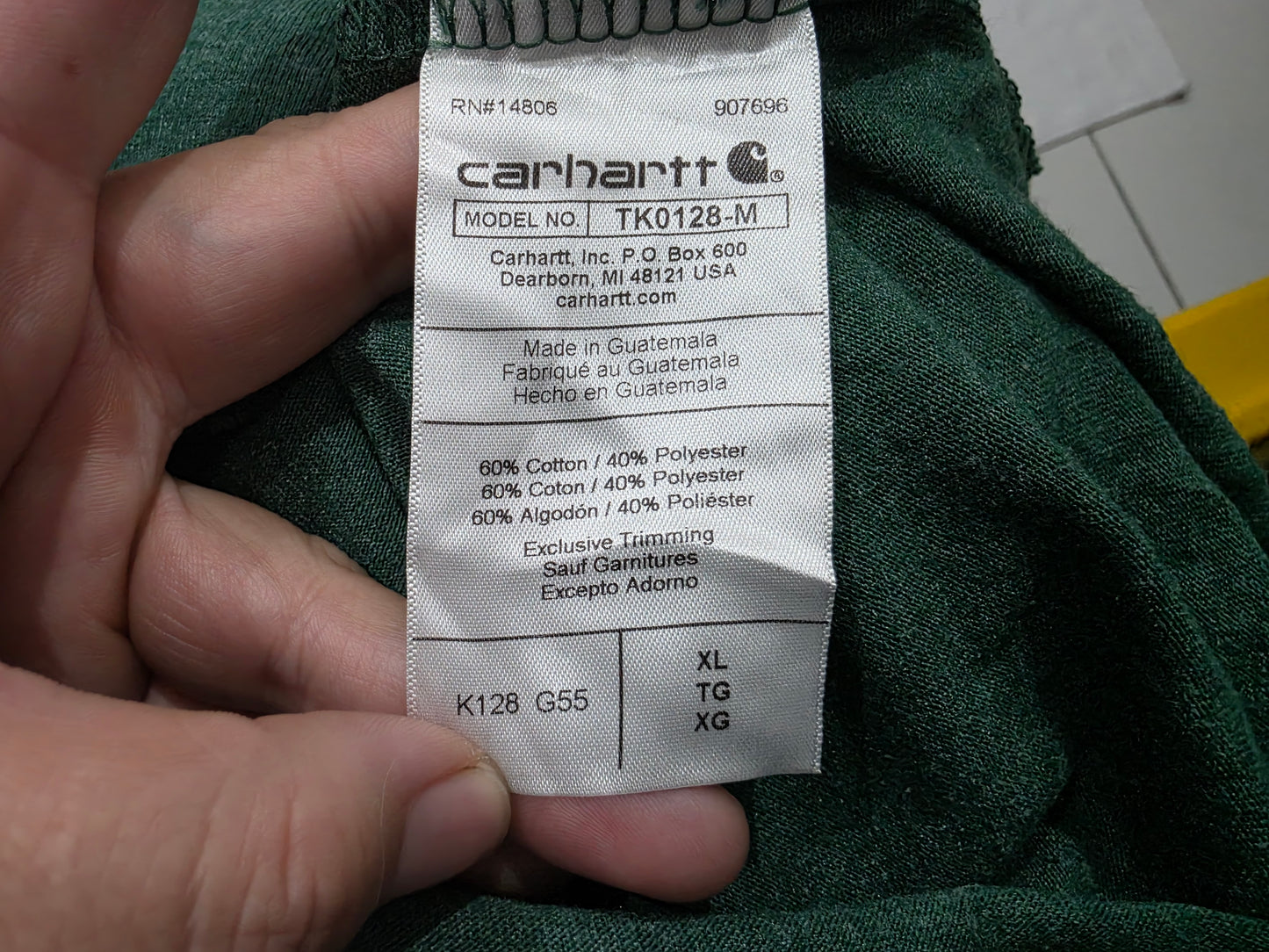 Playera Manga Larga Carhartt Xgrande Xl Loose Fit Verde (Usado)