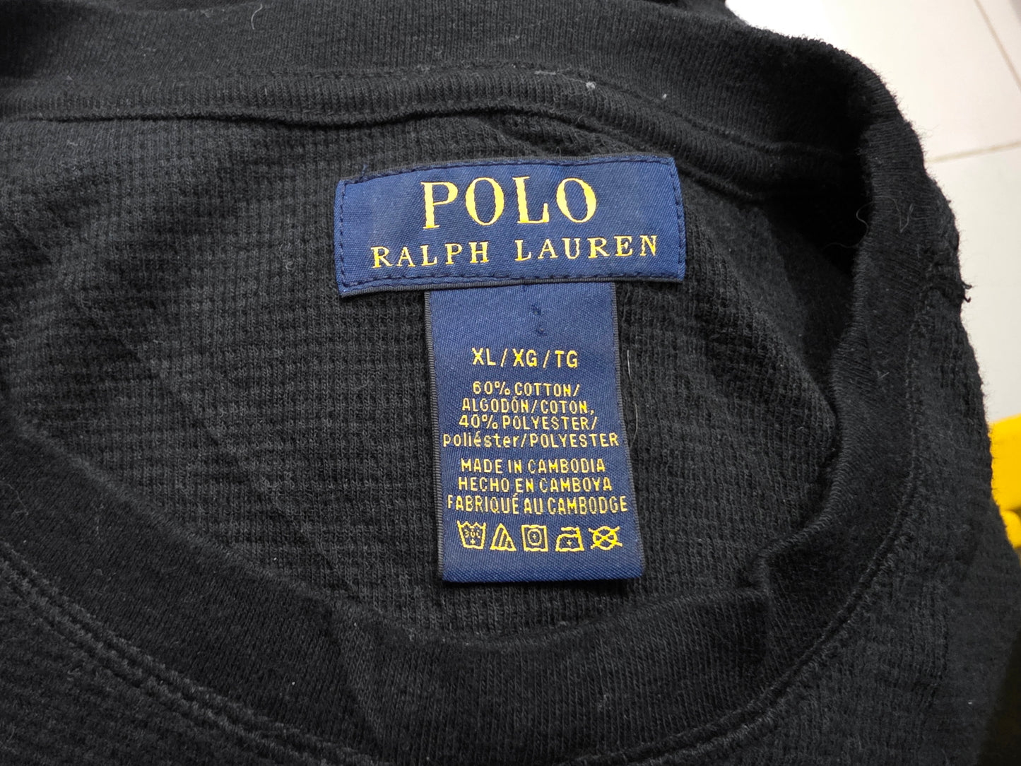 Playera Manga Larga Ralph Lauren Xgrande Xl Negro Pony Rojo (Usado)
