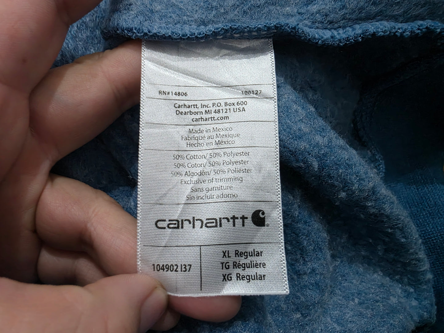 Sudadera Carhartt Xgrande Xl Loose Fit Azul (Usado)