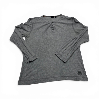 Playera Manga Larga Boss Xgrande Xl Slimfit Gris (Usado)