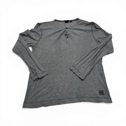 Playera Manga Larga Boss Xgrande Xl Slimfit Gris (Usado)