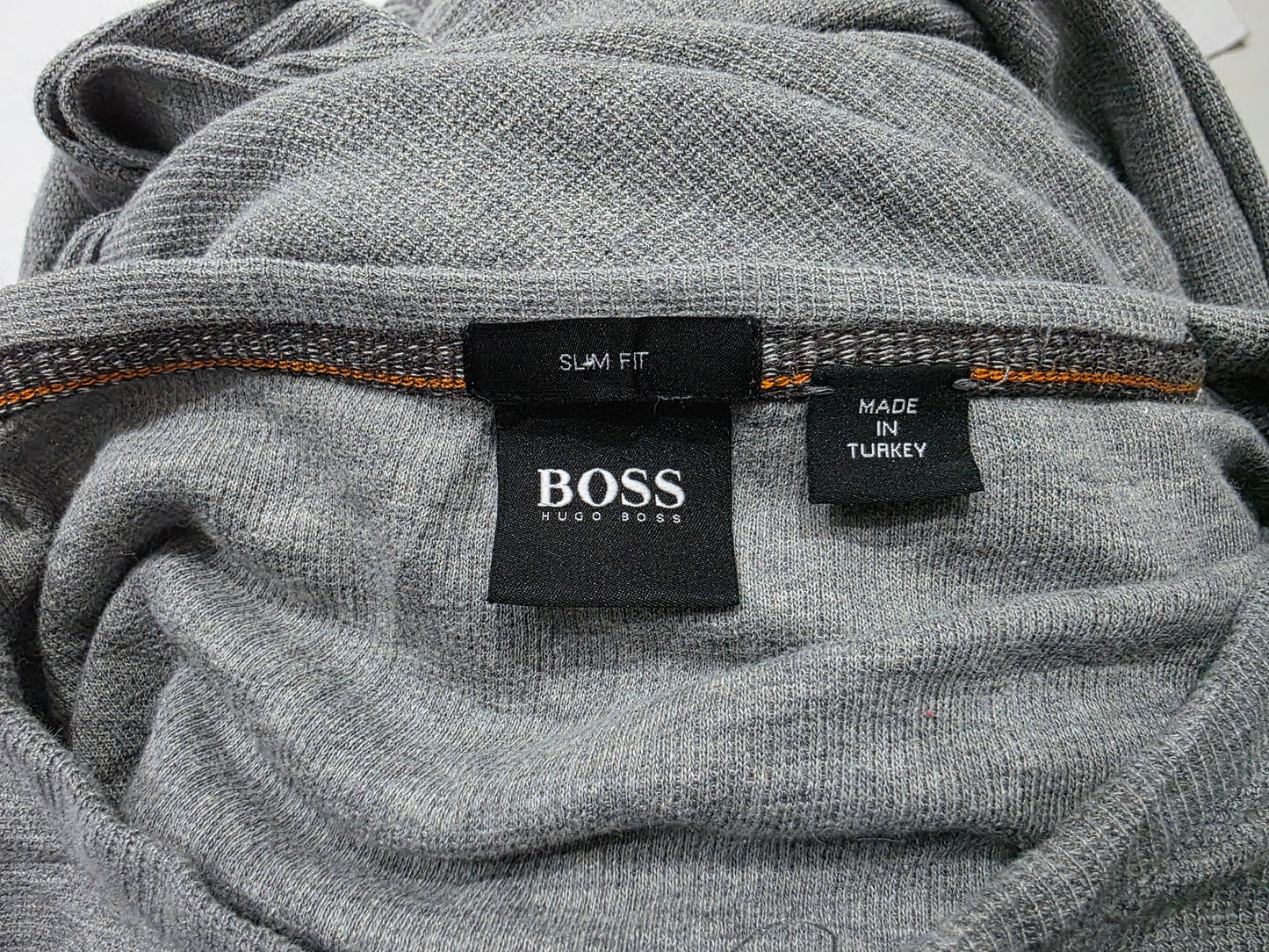 Playera Manga Larga Boss Xgrande Xl Slimfit Gris (Usado)