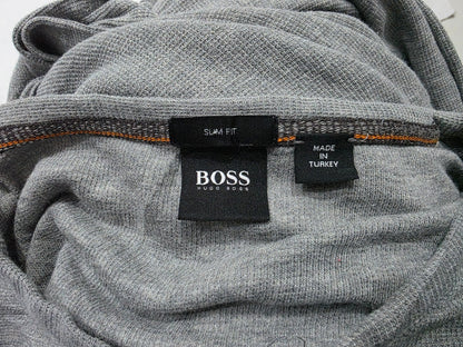 Playera Manga Larga Boss Xgrande Xl Slimfit Gris (Usado)