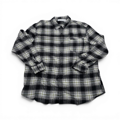 Camisa Calvin Klein Xgrande Xl Negro Y Blanco Cuadr (Usado)