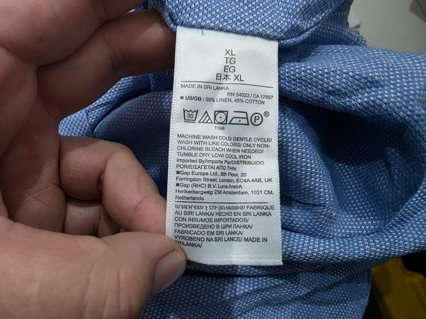 Camisa Banana Republic Xgrande Xl Azul Claro (Usado)
