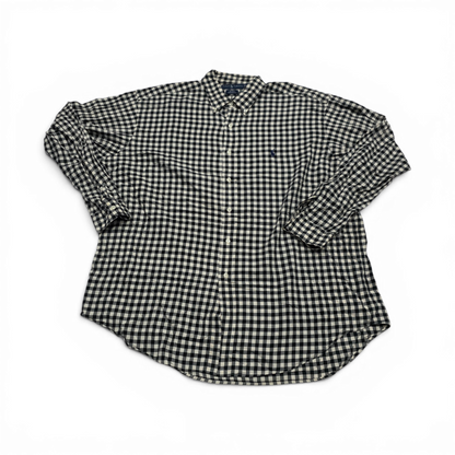 Camisa Ralph Lauren Xgrande Xl Blake Cuadro Negro Y Beige (Usado)