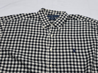 Camisa Ralph Lauren Xgrande Xl Blake Cuadro Negro Y Beige (Usado)