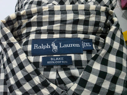Camisa Ralph Lauren Xgrande Xl Blake Cuadro Negro Y Beige (Usado)