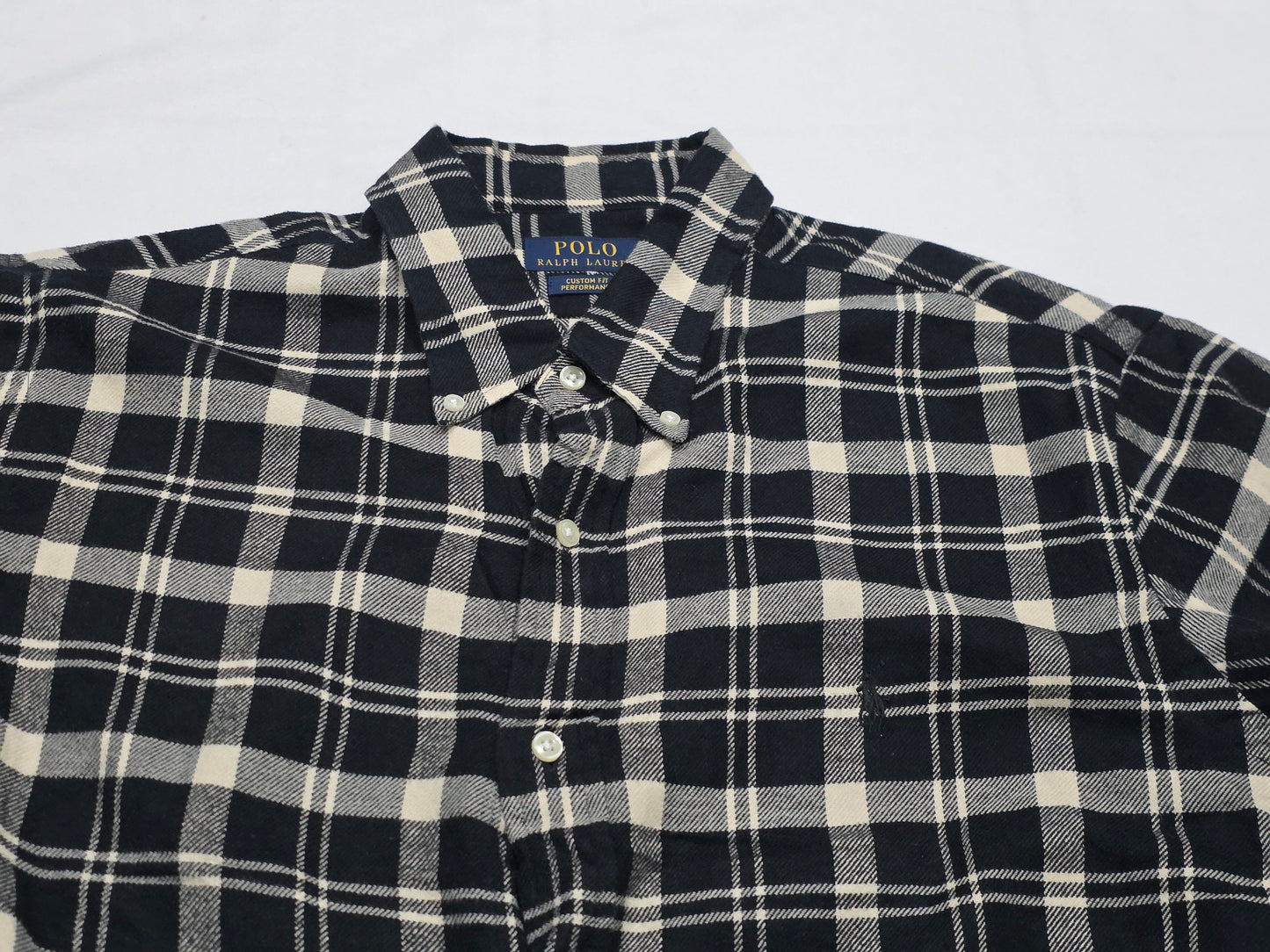 Camisa Ralph Lauren Xgrande Custom Performance Cuadro Negro (Usado)