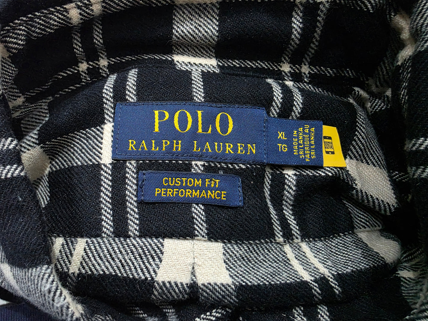 Camisa Ralph Lauren Xgrande Custom Performance Cuadro Negro (Usado)