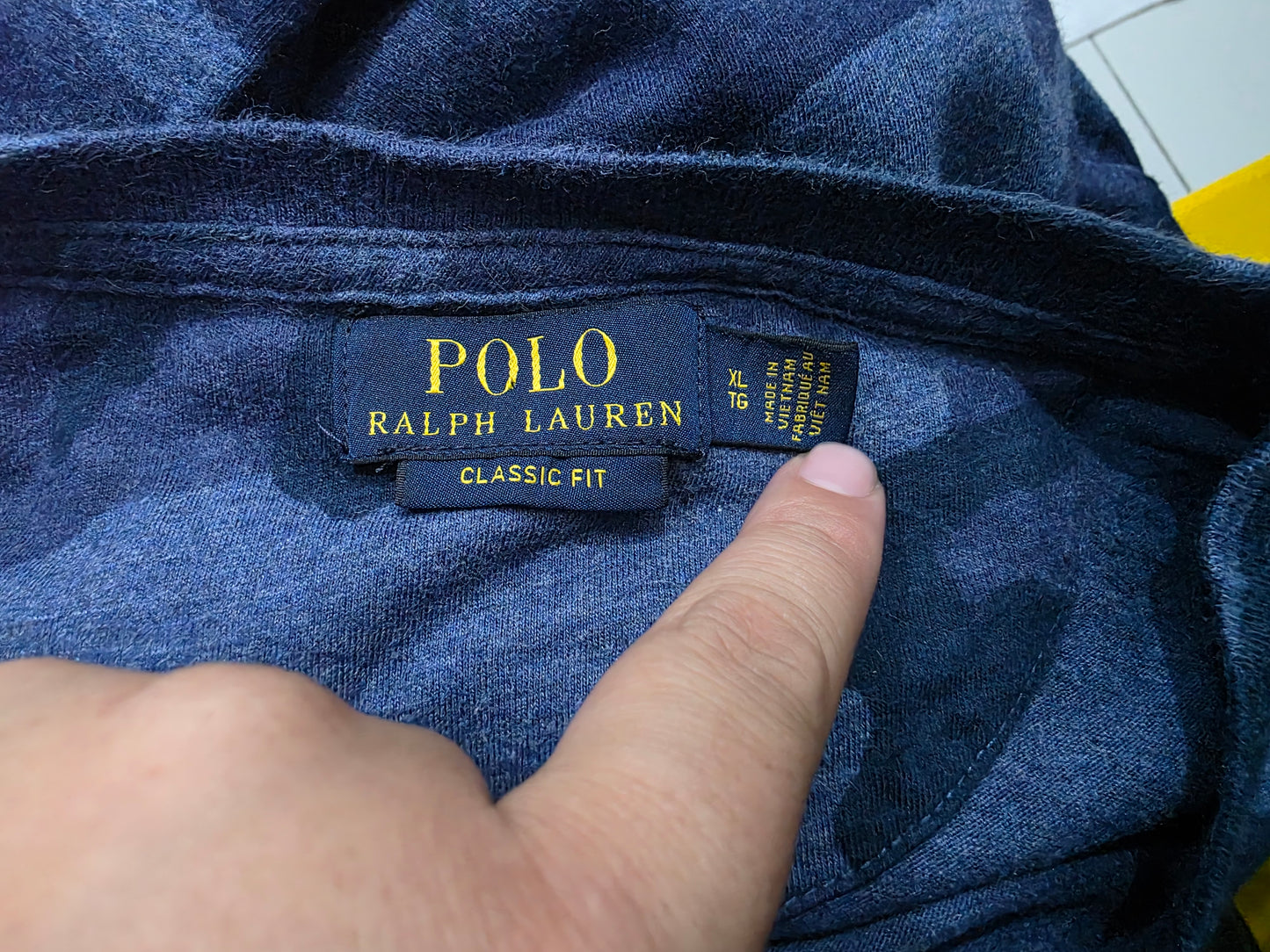 Playera Ralph Lauren Xgrande Xl Classic Fit Azul Camuflaje (Usado)