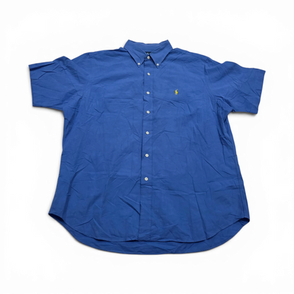 Camisa Manga Corta Ralph Lauren Xgrande Xl Azul Classic Fit (Usado)