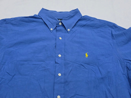 Camisa Manga Corta Ralph Lauren Xgrande Xl Azul Classic Fit (Usado)