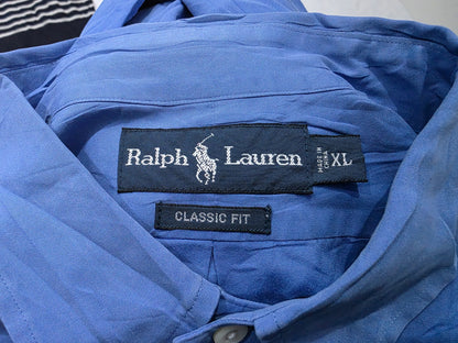 Camisa Manga Corta Ralph Lauren Xgrande Xl Azul Classic Fit (Usado)