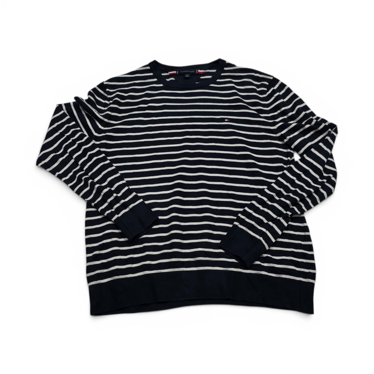 Sueter Tommy Hilfiger Xgrande Xl Azul Y Blanco Lineas (Usado)