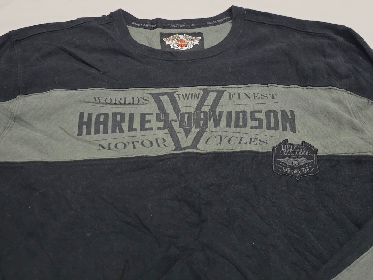 Sudadera Harley Davidson Xgrande Xl Negro Y Verde (Usado)