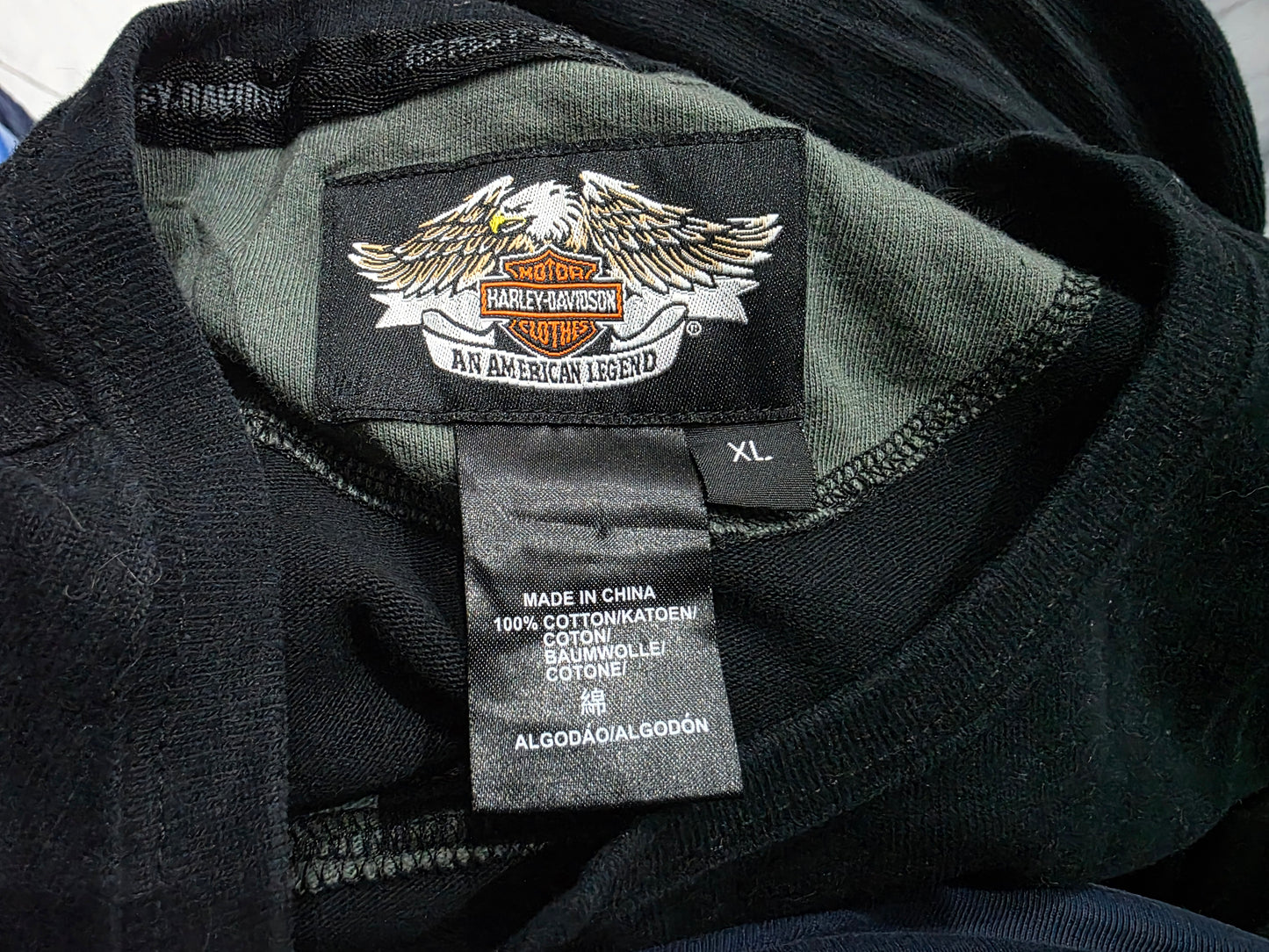 Sudadera Harley Davidson Xgrande Xl Negro Y Verde (Usado)
