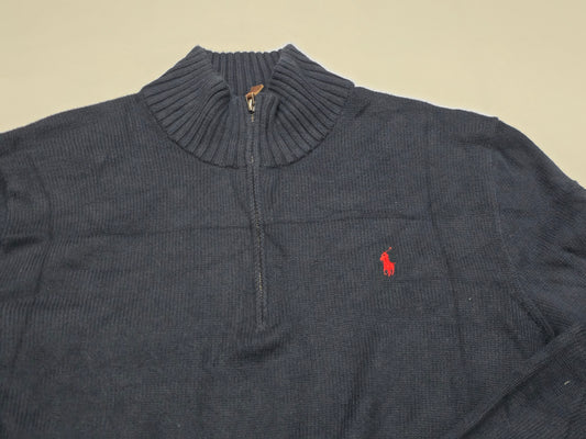 Sueter Ralph Lauren Xgrande Xl Azul Pony Rojo Cierre Corto (Usado)