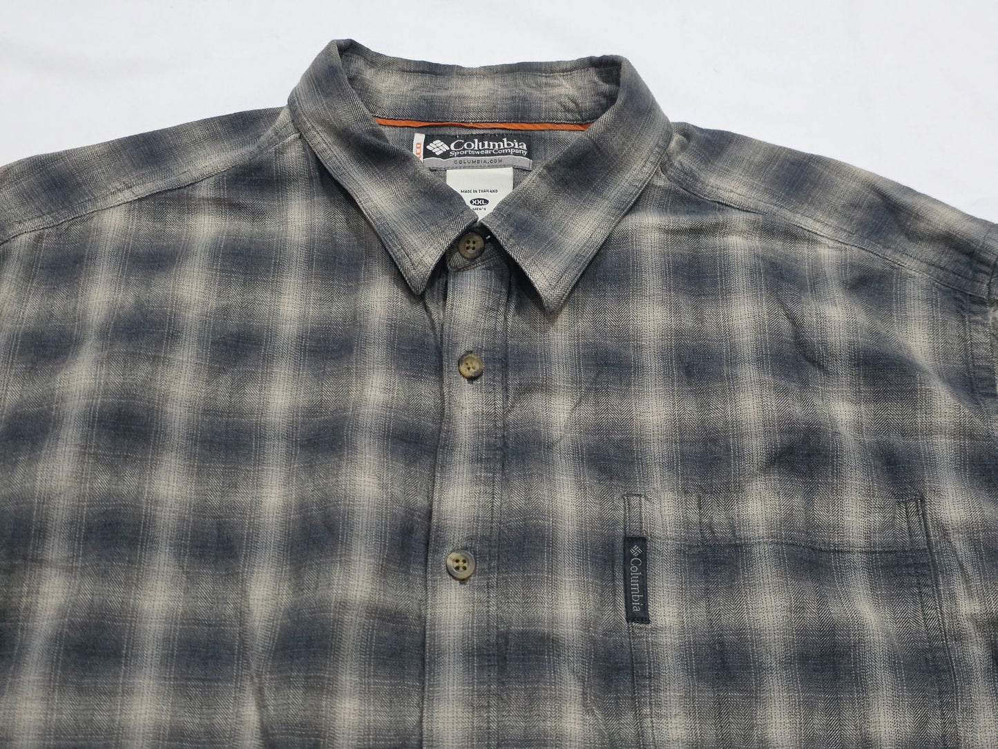 Camisa Columbia X.c.o 2xl Cuadro Cafe Y Negro (Usado)