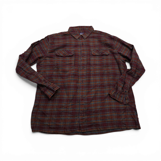 Camisa Patagoniad 2xl Cuadro Vino Azul Gruesa (Usado)