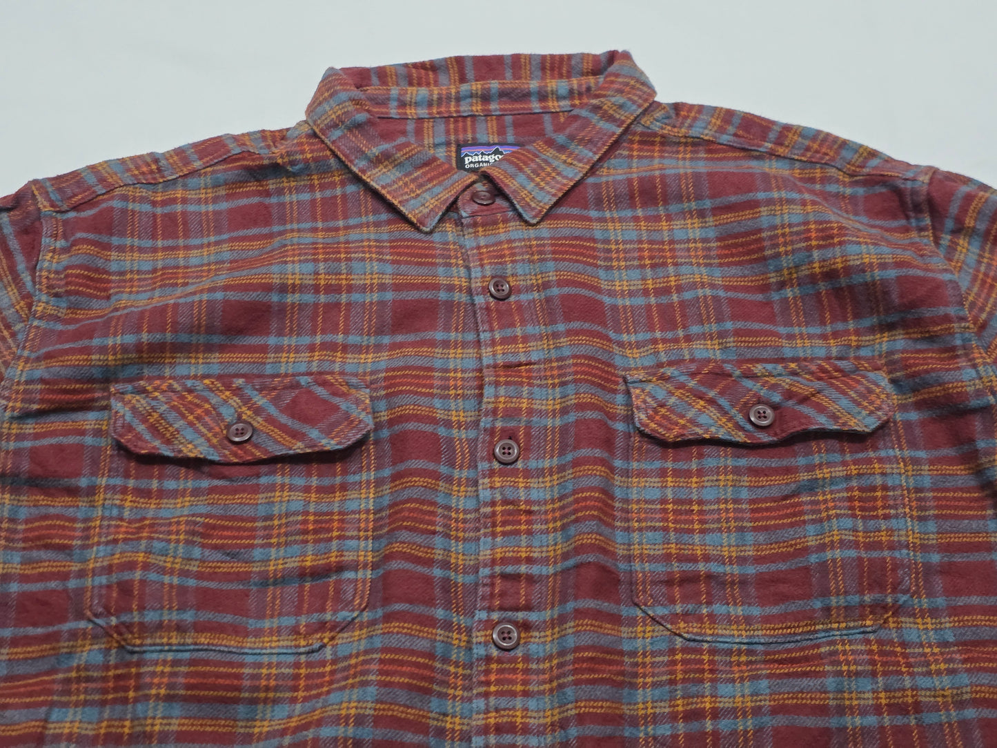 Camisa Patagoniad 2xl Cuadro Vino Azul Gruesa (Usado)