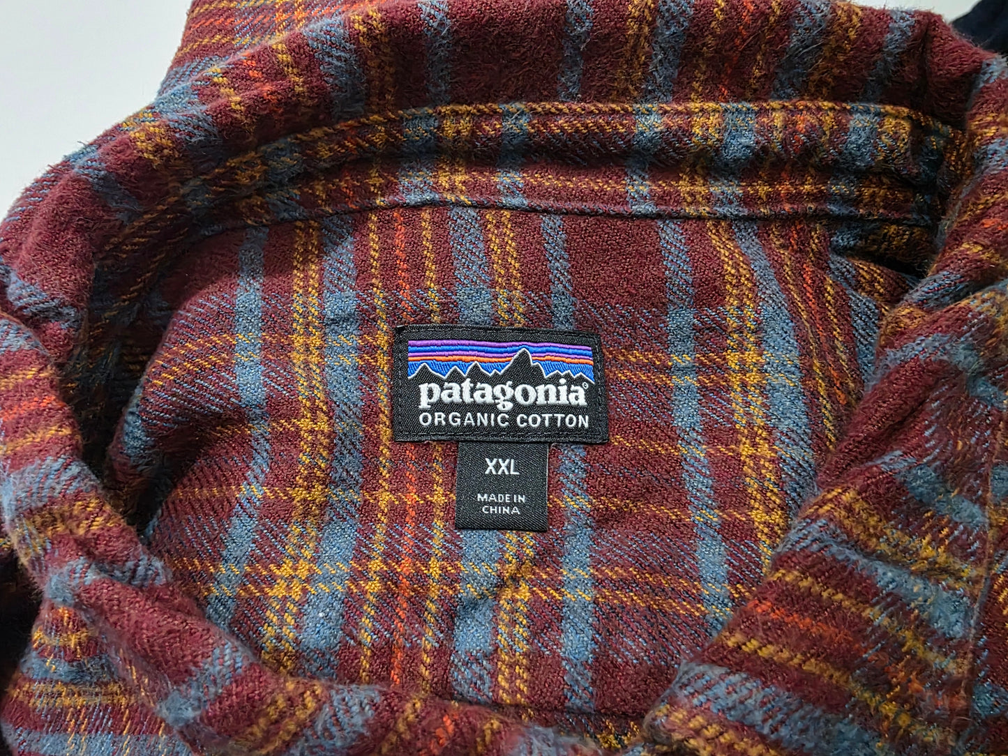Camisa Patagoniad 2xl Cuadro Vino Azul Gruesa (Usado)
