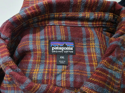 Camisa Patagoniad 2xl Cuadro Vino Azul Gruesa (Usado)
