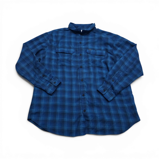 Camisa Columbia 2xl Cuadro Azul Marino (Usado)