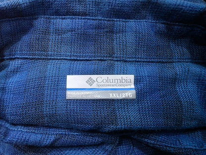 Camisa Columbia 2xl Cuadro Azul Marino (Usado)