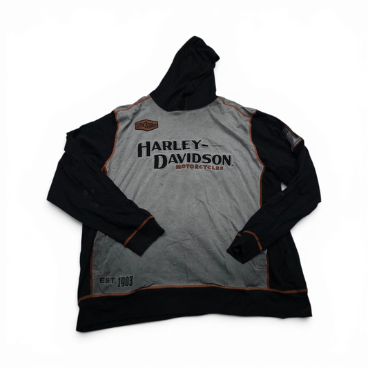 Sudadera Harley Davidson 2xl Gris Deslavado (Usado)