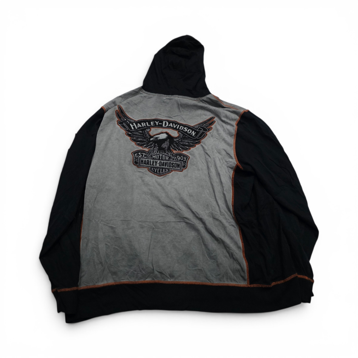 Sudadera Harley Davidson 2xl Gris Deslavado (Usado)