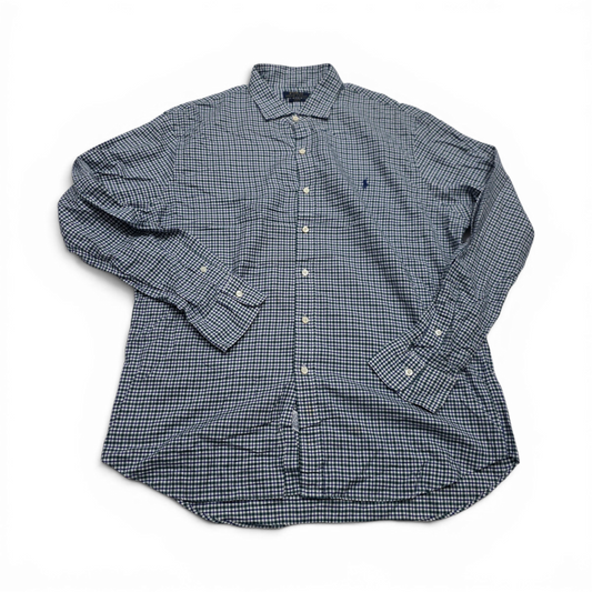Camisa Ralph Lauren 2xl Slimfit Cuadro Verde, Azul, Blanco (Usado)