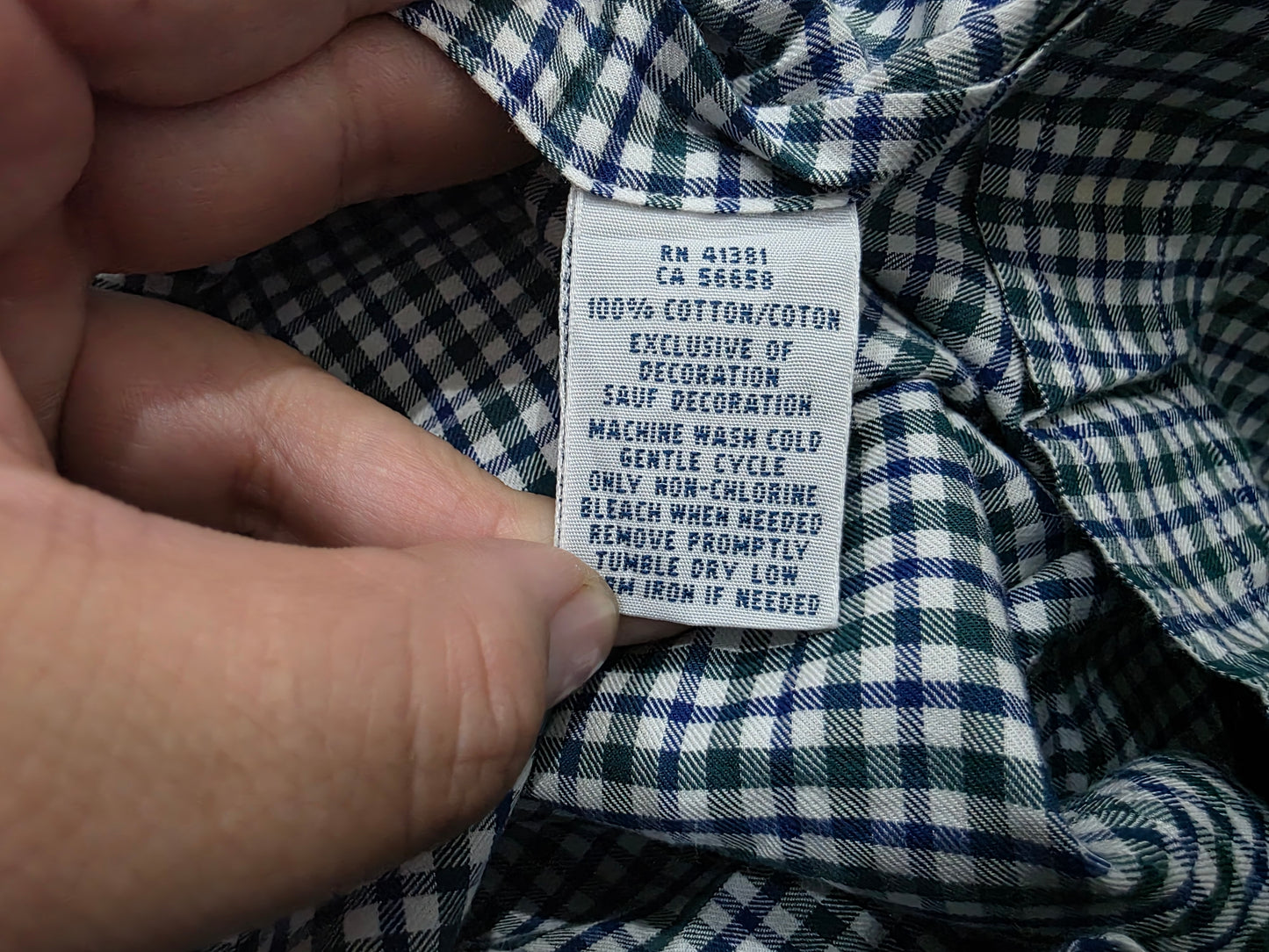 Camisa Ralph Lauren 2xl Slimfit Cuadro Verde, Azul, Blanco (Usado)