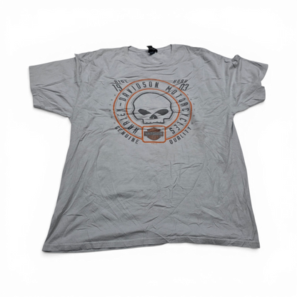 Playera Harley Davidson 2xl Gris Calavera (Usado)