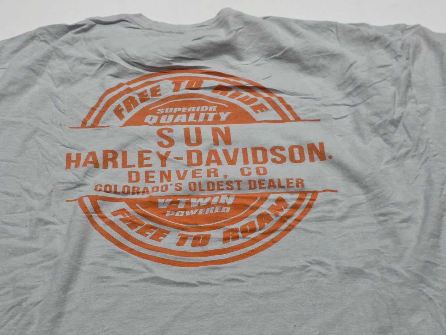 Playera Harley Davidson 2xl Gris Calavera (Usado)