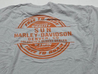 Playera Harley Davidson 2xl Gris Calavera (Usado)
