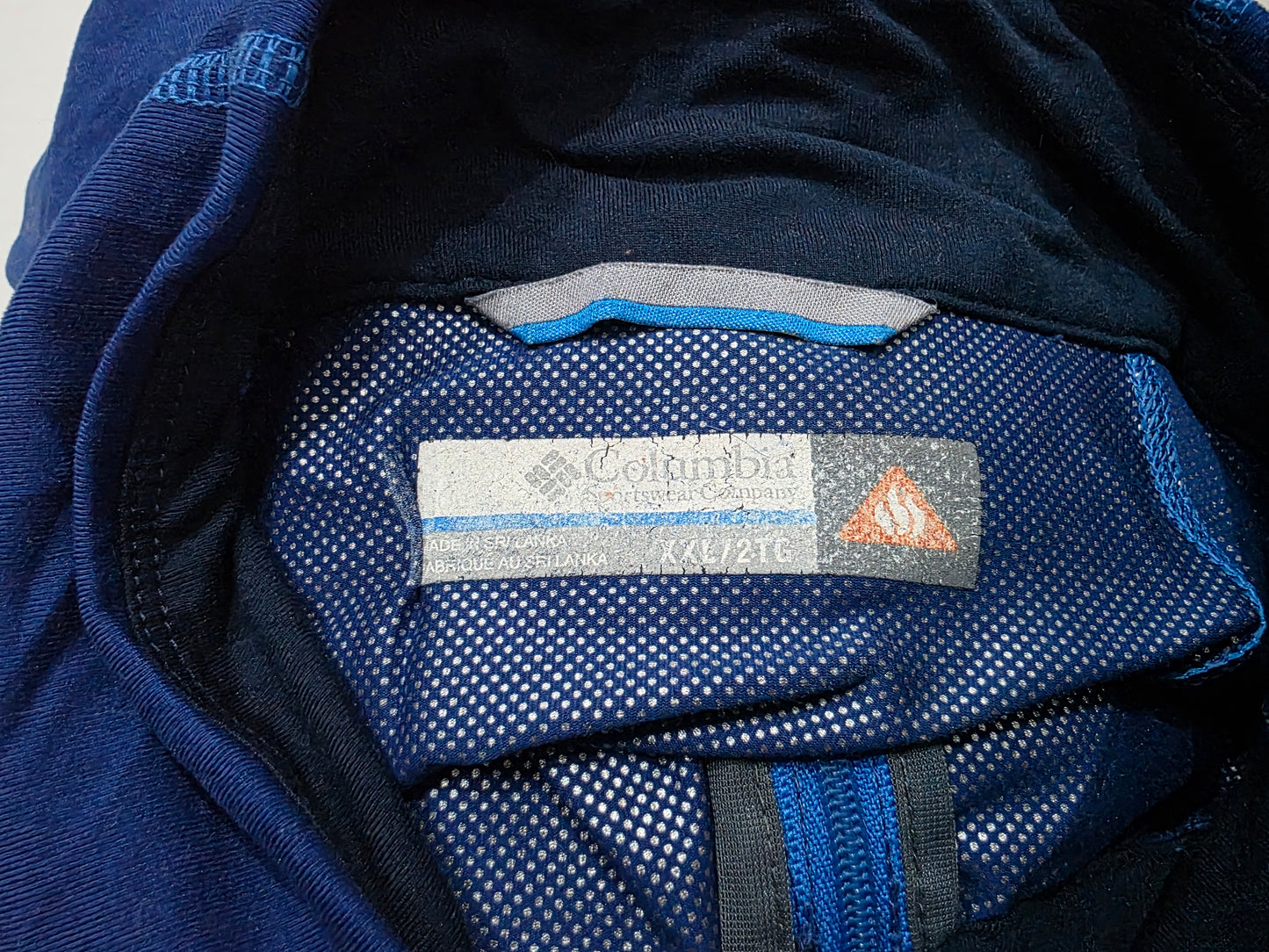 Playera Con Cierre Columbia 2xl Azul Termica (Usado)