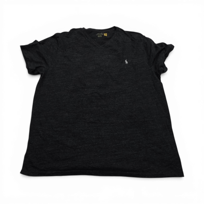 Playera Ralph Lauren 1xb Gris Oscuro Pony Blanco (Usado)