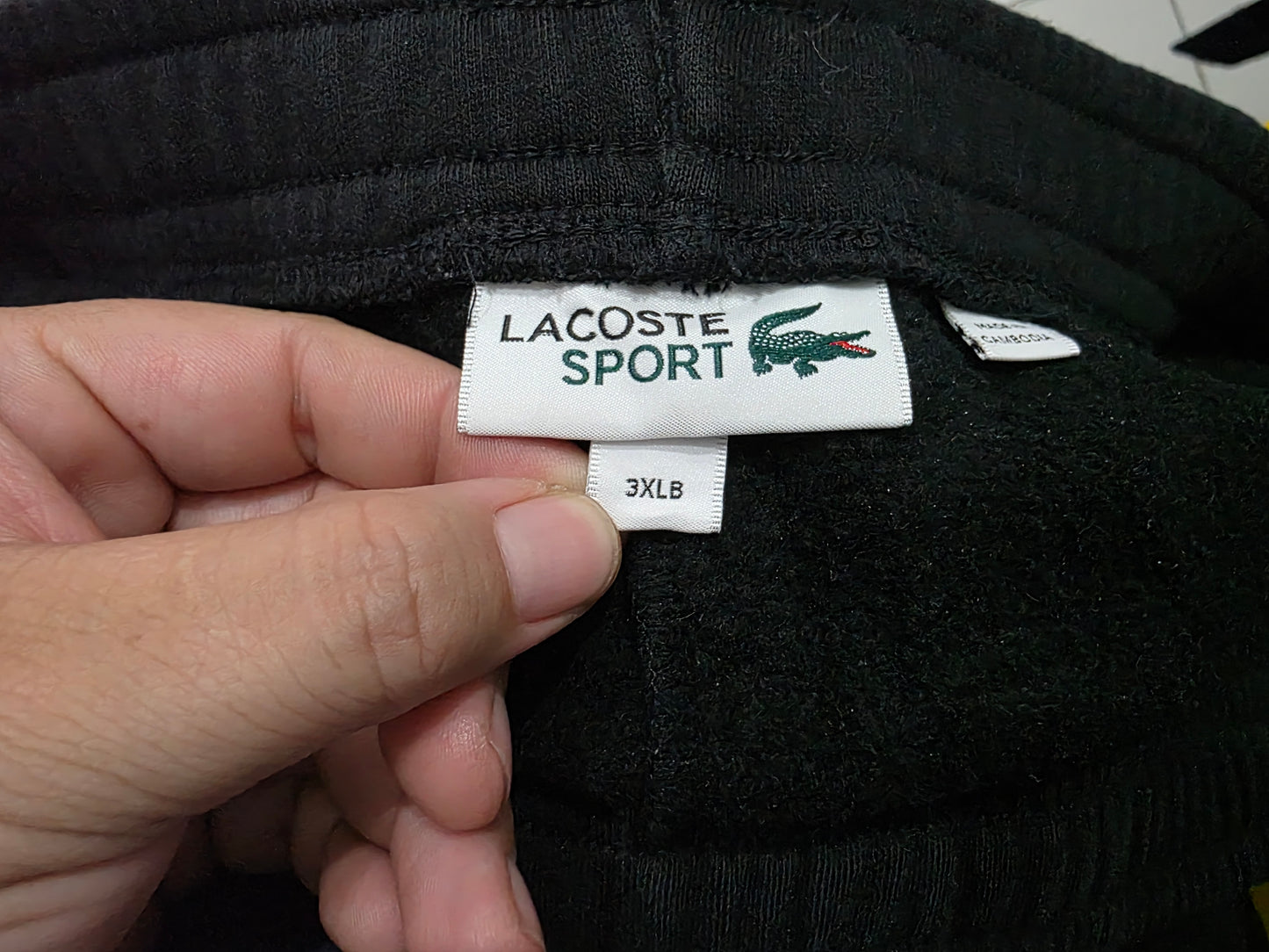 Bermuda Lacoste 3xlb Negro Algodon (Usado)